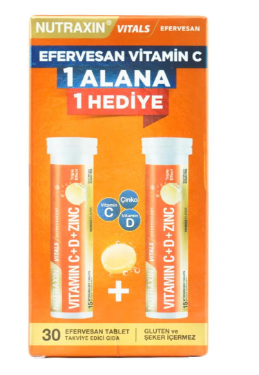 Nutraxin C-D Zinc Efervesan 2 Al 1 Öde Fırsat Paketi