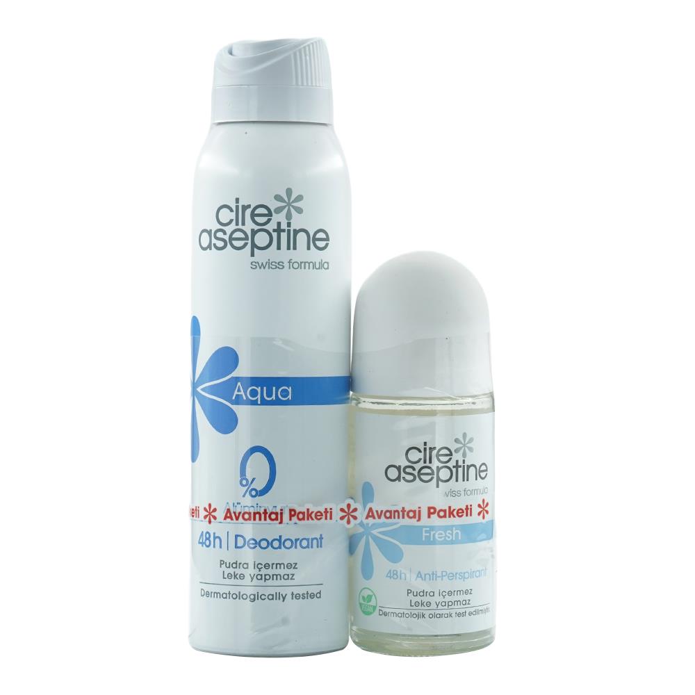 Cire Aseptine Deodorant Aqua 150 Ml + Fresh Roll On Set