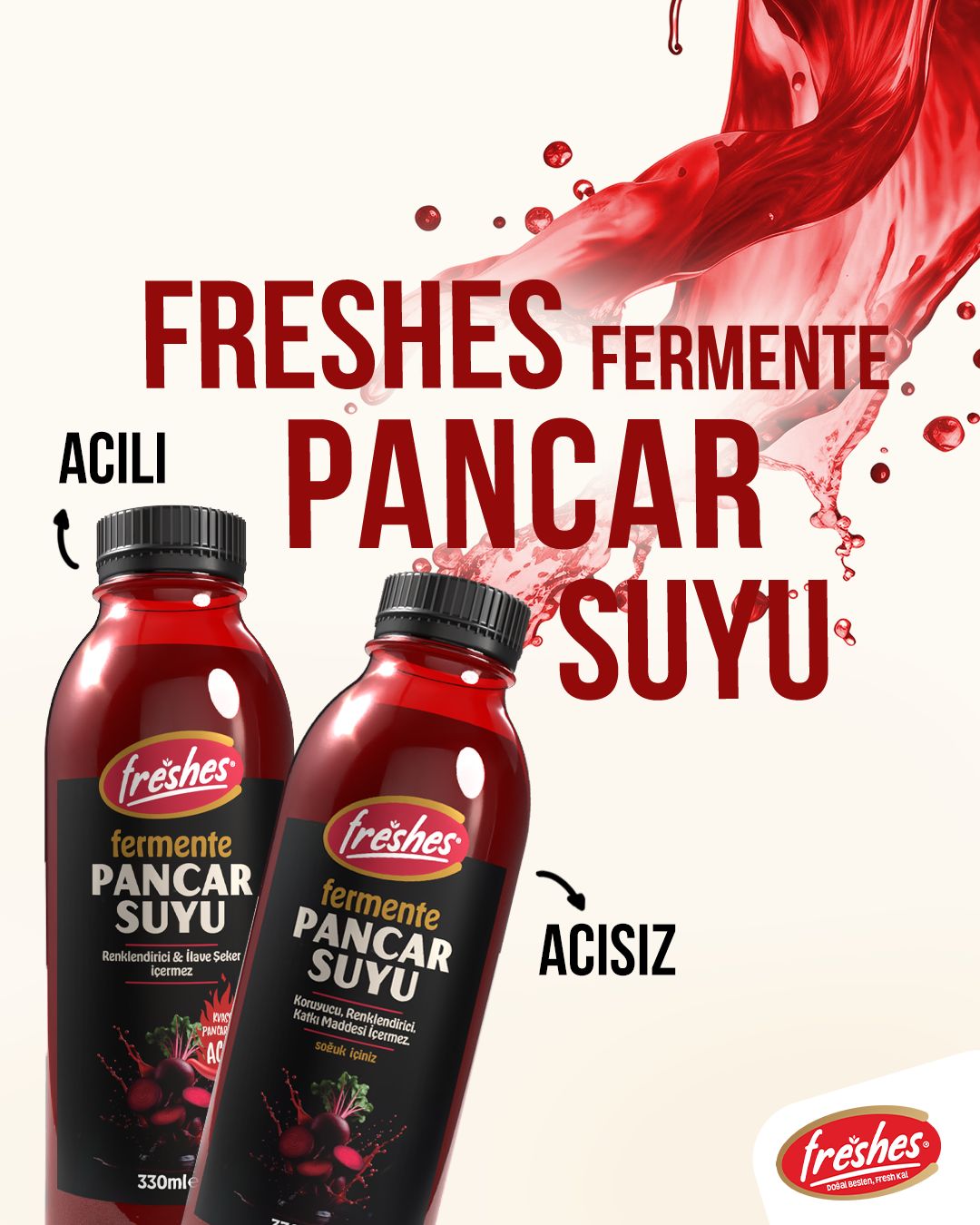 Freshes Acılı Pancar Suyu 330 ML Pet Şişe