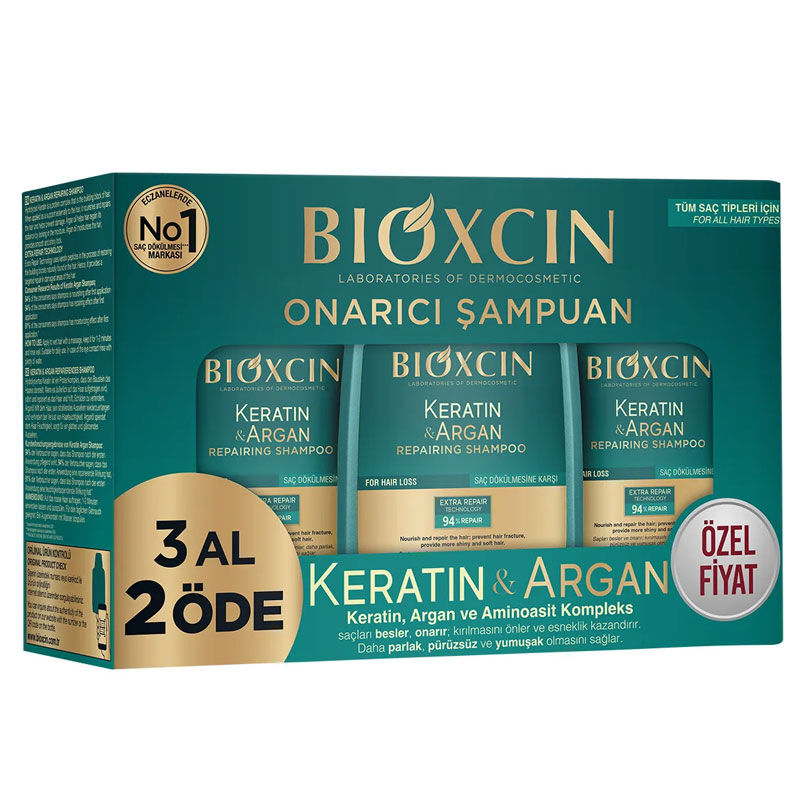 Bioxcin Keratin Argan Onarıcı Şampuan 300 Ml 3 Al 2 Öde