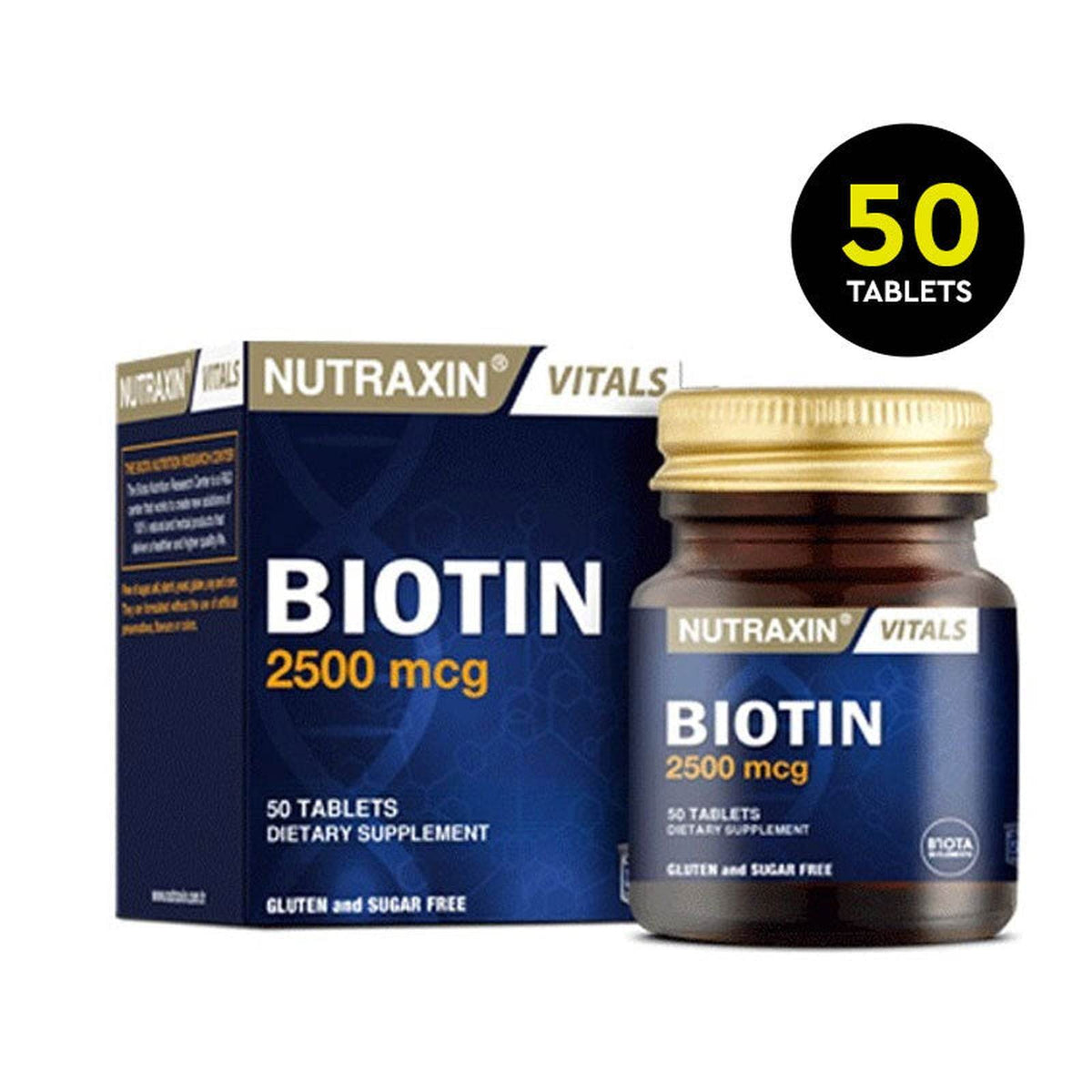 Nutraxin Biotin 2500 Mcg 50 Tablet