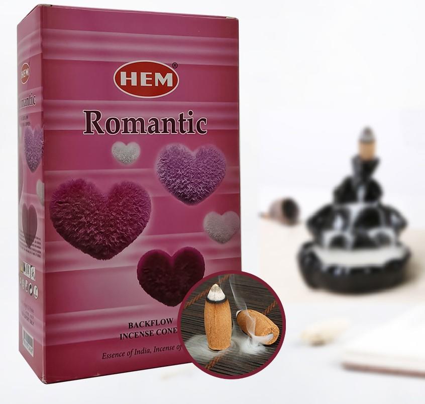 Hem Konik Geri Akış Tütsü Romantic 1 Paket 10 Adet
