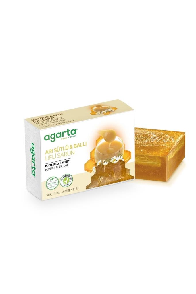 Agarta Doğal Arı Sütlü Ballı Lifli Sabun 150 gr