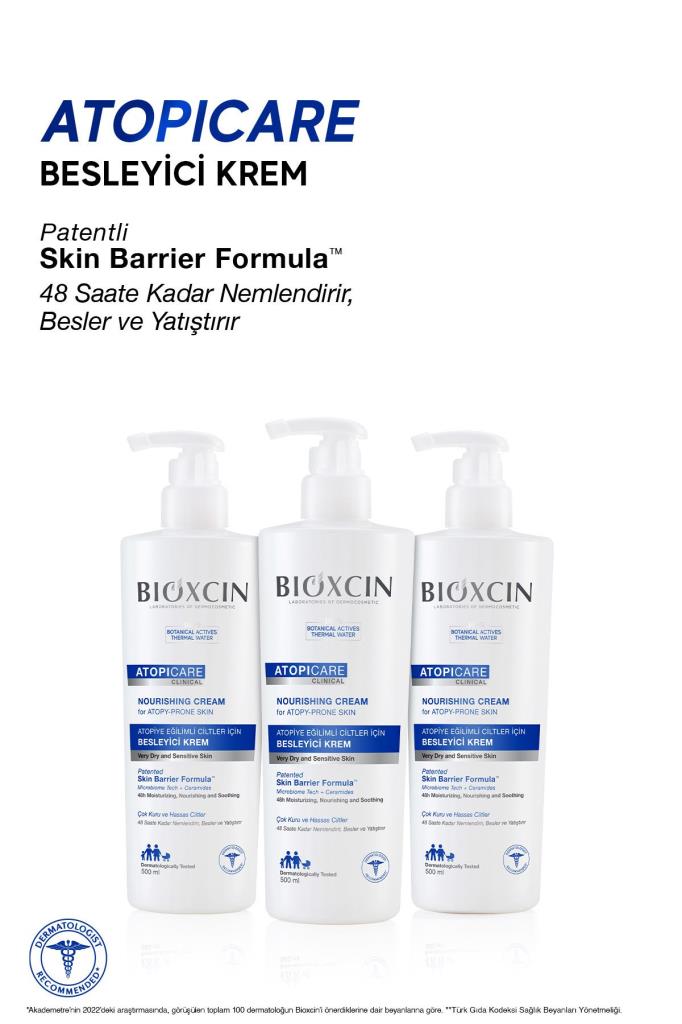 Bioxcin Atopicare Clinical Atopiye Eğilimli Ciltler Için Besleyici Krem 500 ml