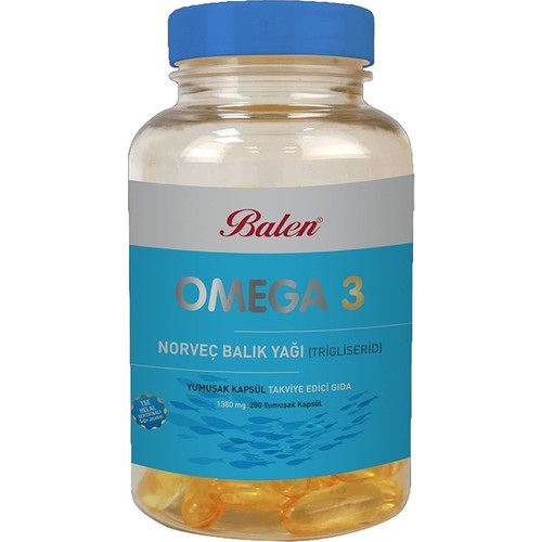 Balen Omega 3 Norveç Balık Yağı 1380 mg 100 softjel