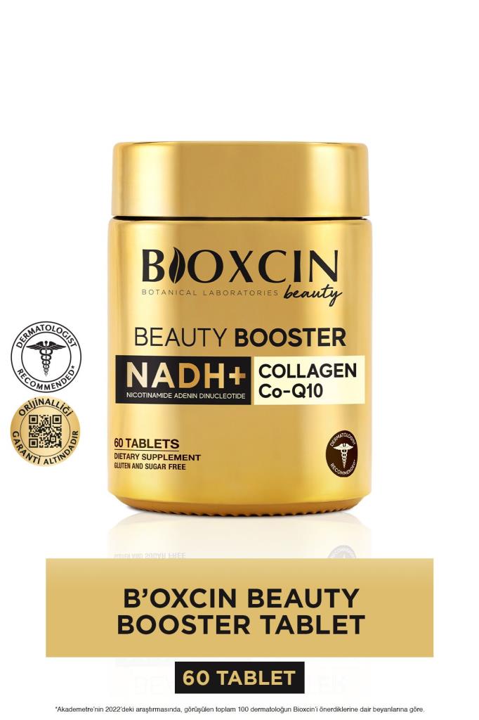 Bioxcin Beauty Booster 60 Tablet - Kolajen Nadh+ Co Q10 Glutatyon Biotin Astaksantin