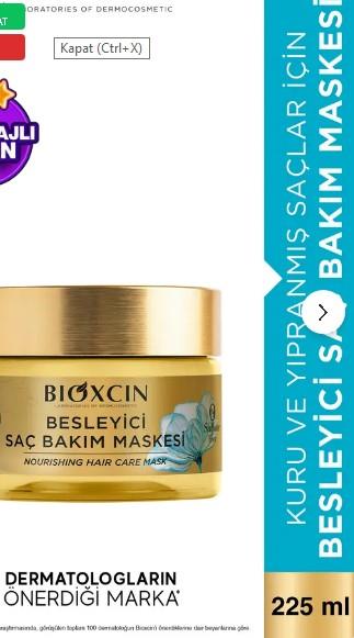 Bıoxcın Besleyici Yağlar Saç Bakım Maskesi 225 Ml