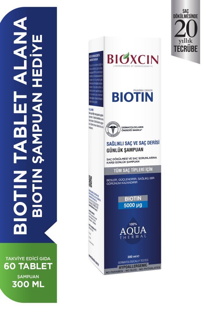 Bioxcin Biotin 5000 Mg 60 Tablets + Biotin Shampoo 300 Ml Gift Set