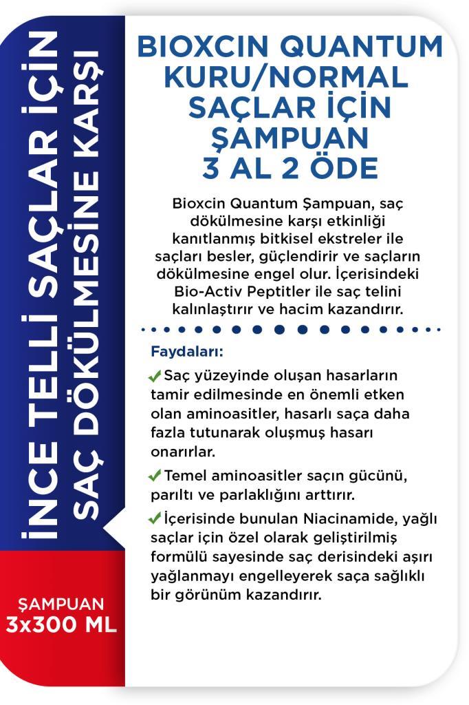 Bioxcin Quantum Dry Normal Shampoo, Buy 3 Get 2 Free