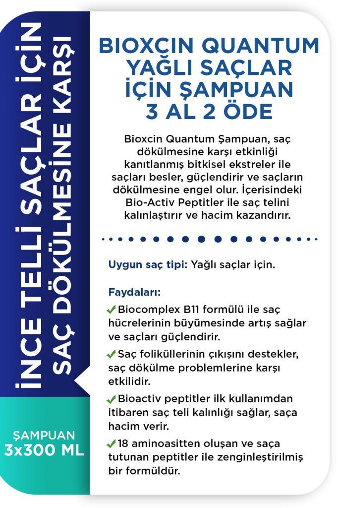 Bioxcin Quantum Oily Hair Shampoo - Buy 3, Get 2 Free