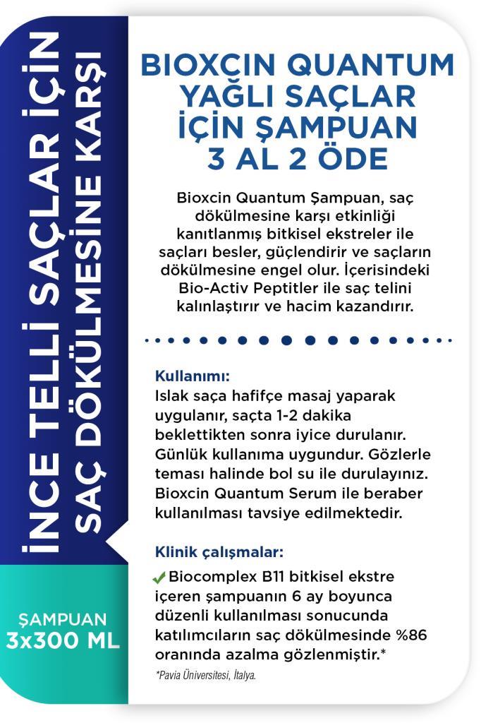 Bioxcin Quantum Oily Hair Shampoo - Buy 3, Get 2 Free