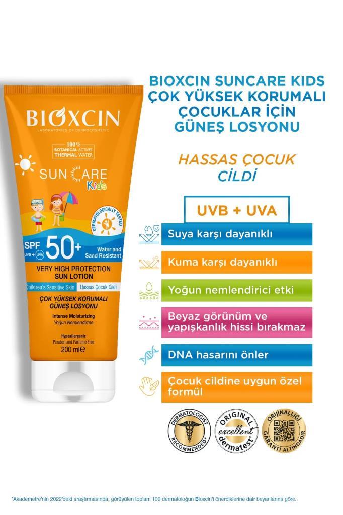 Bioxcin Sun Care Kids Spf 50 Çok Yüksek Korumalı Çocuk Güneş Losyonu 200 Ml