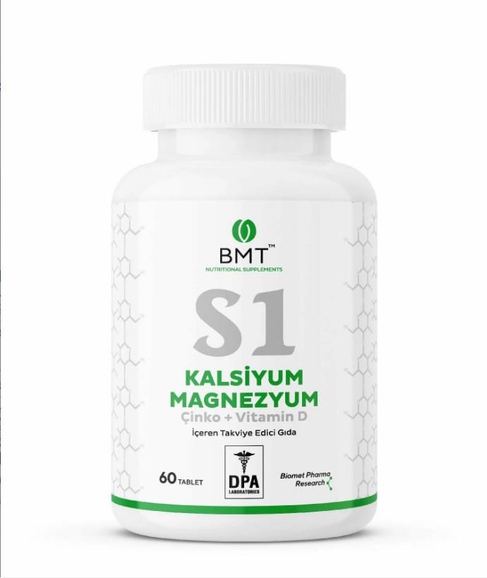 S1 Calcium Magnesium Çinko Vitamin D 60 Tablet