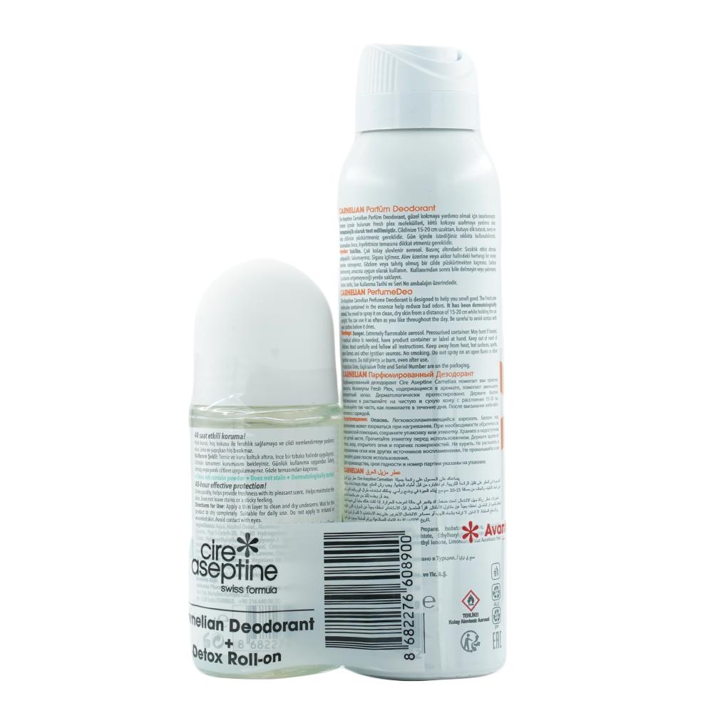 Cire Aseptine Deodorant Carnelian 150 Ml + Detox Roll On Set