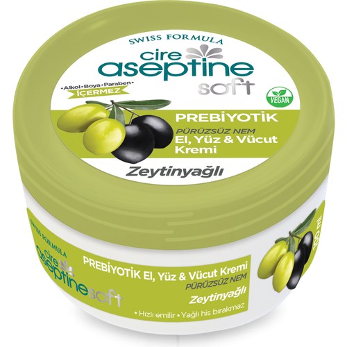 Cire Aseptine Soft Zeytinyağlı Prebiyotik Nemlendirici Bakım Kremi 100 ml