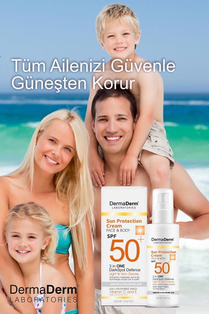 Dermaderm Face ve Body 3 in 1 DarkSpot Leke Karşıtı Kremi SPF 50+ 100 GR
