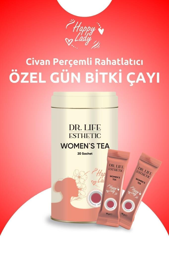 Dr. Life Esthetic Happy Lady Civan Perçemli Rahatlatıcı Özel Gün Bitki Çayı 20 şase