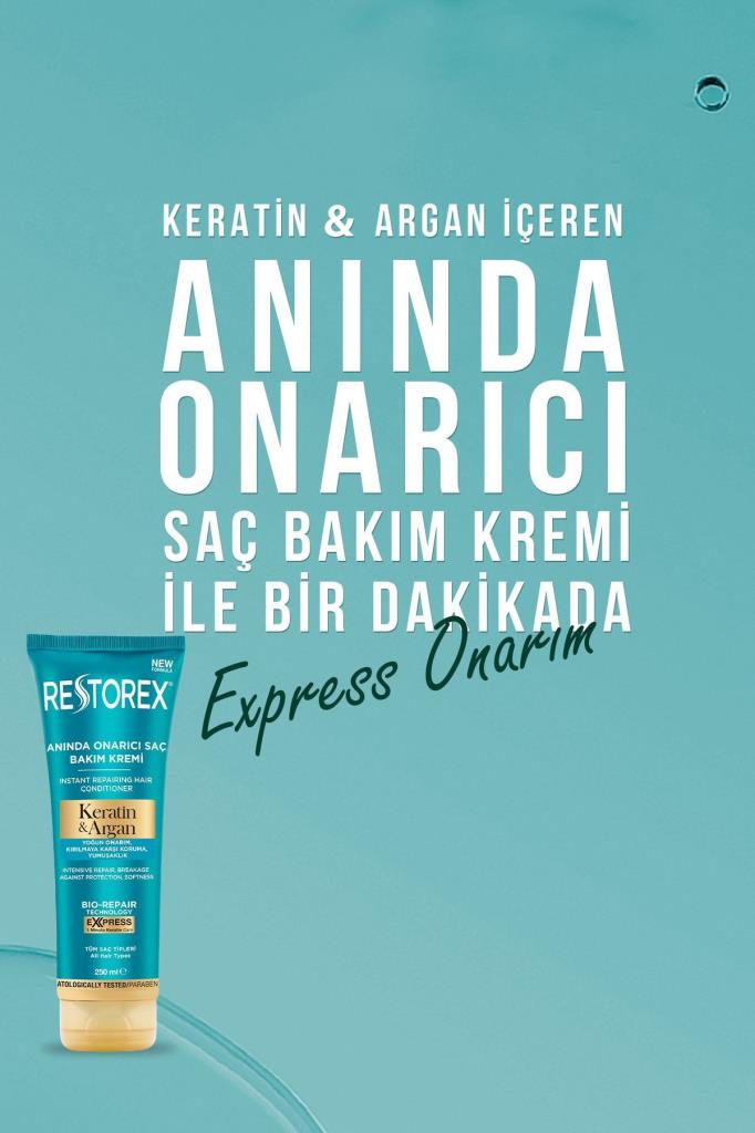 Restorex Keratin & Argan Onarıcı Saç Bakım Kremi 250 Ml