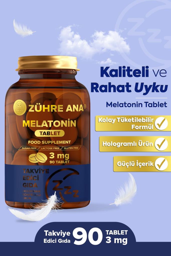 Zühre Ana Melatonin Tablets 3mg, 90 Tablets
