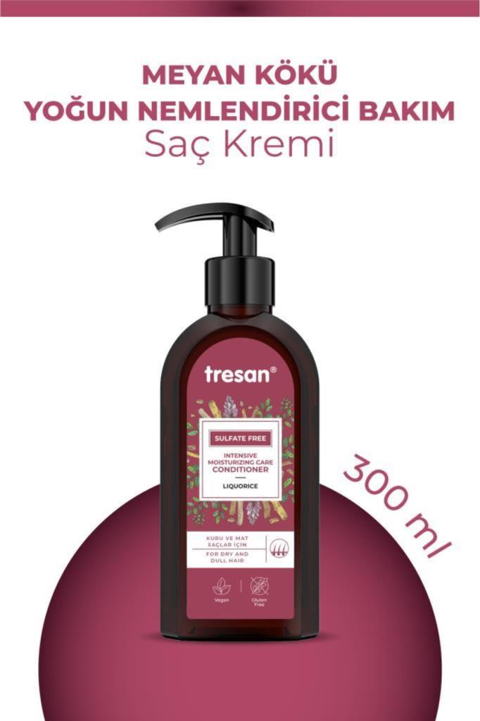 Tresan Meyan Kökü Yoğun Nemlendirici Sülfatsız Bakım Saç Kremi 300 ml