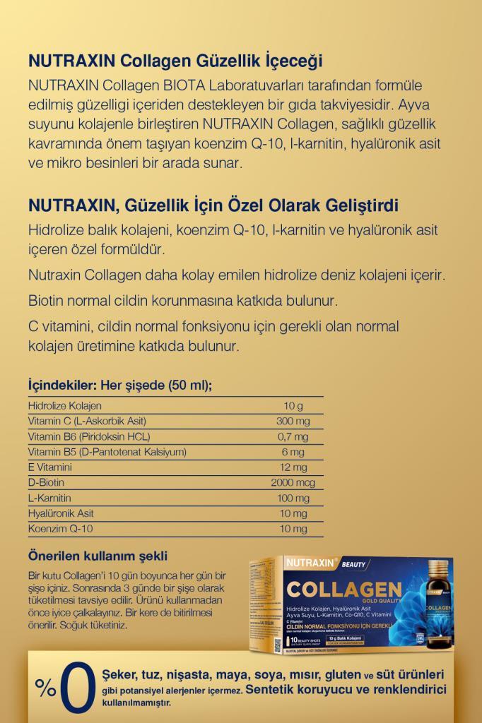 Nutraxin Beauty Collagen Gold Qualıty 10x50 Ml