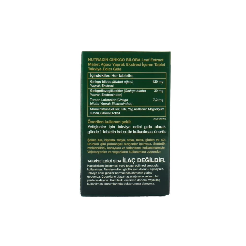 Nutraxin Ginkgo Biloba 120 mg 60 Tablets