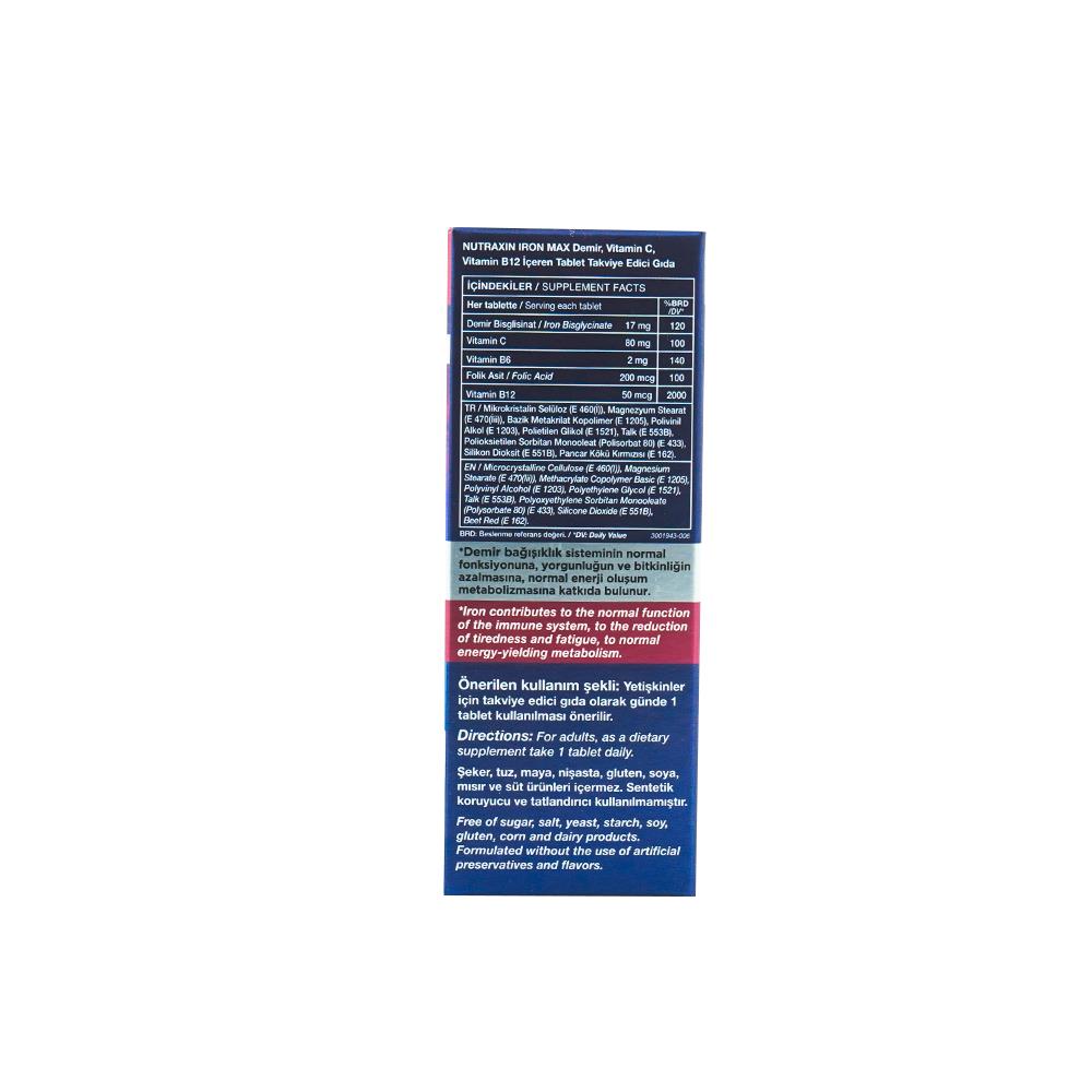 Nutraxin İron Max 90 Tablet