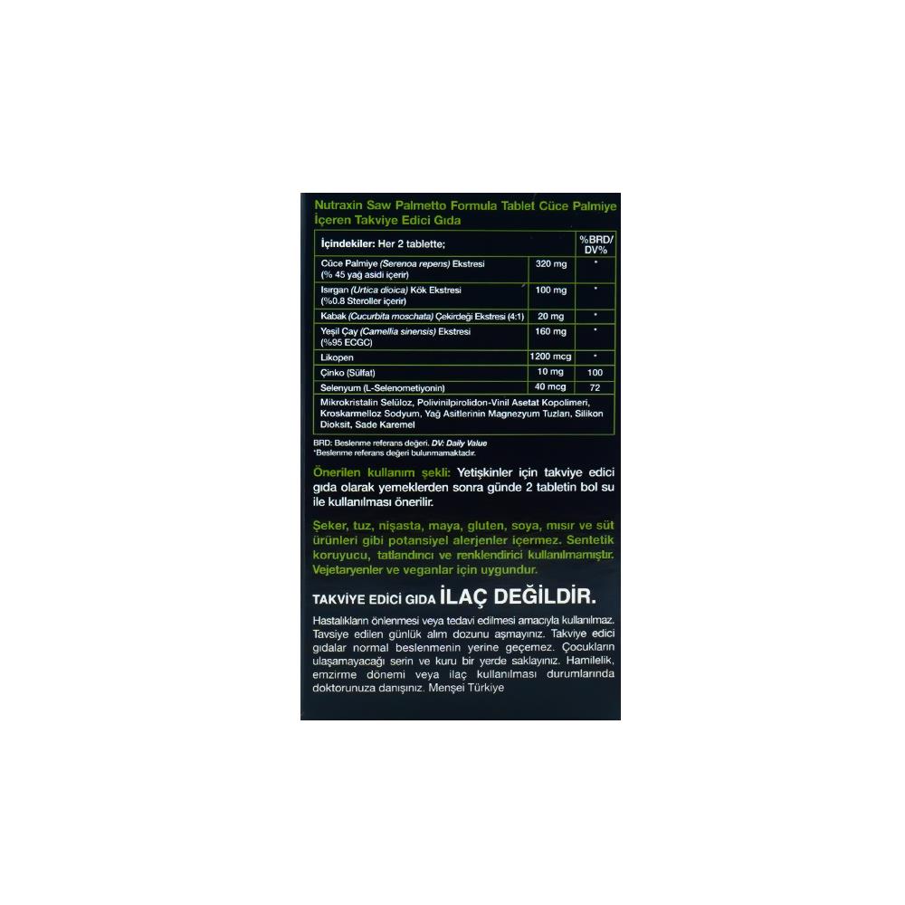 Nutraxin Saw Palmetto Formula 60 Tablet