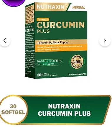 Nutraxın Turmeric Curcumin Plus 30 Softgel