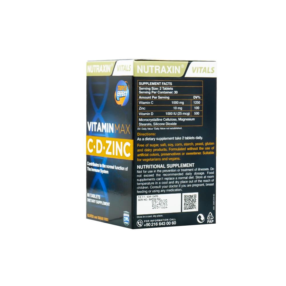Nutraxin Vitamin Max C-D-Zınc 60 Tablet