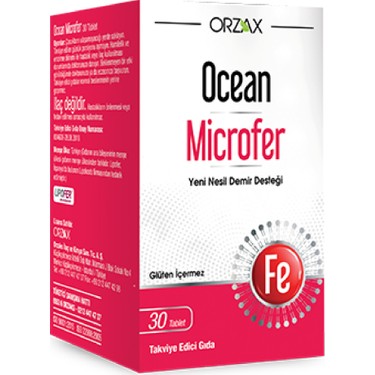 Orzax Ocean Microfer Yeni Nesil Demir Desteği 30 Tablet