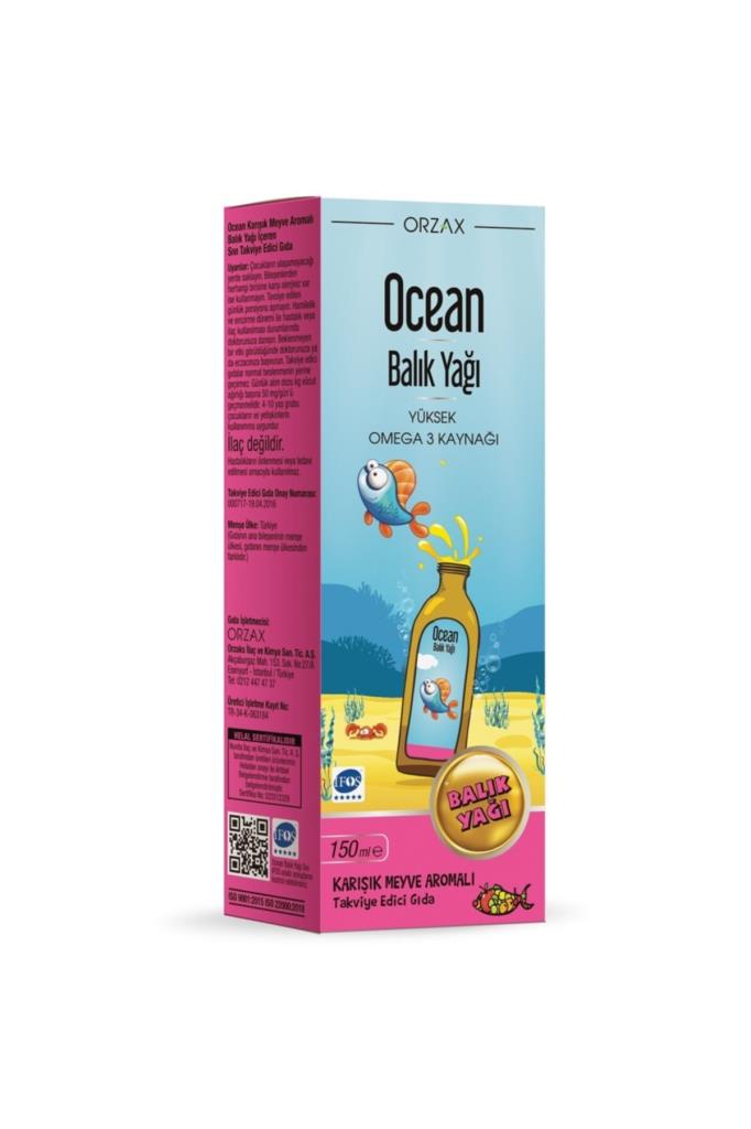 Orzax Şurup Balık Yağı Karışık Meyve 150 Ml