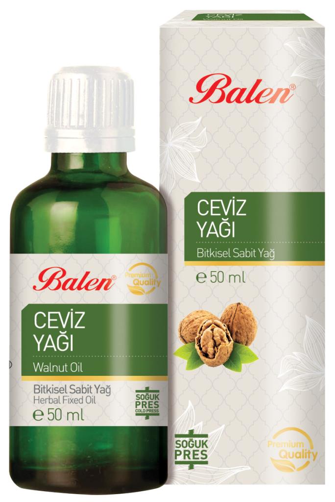 OUTLET Balen Ceviz Yagi 50 ml Soguk Pres SKT 2025-10-30 İADESİ YOKTUR
