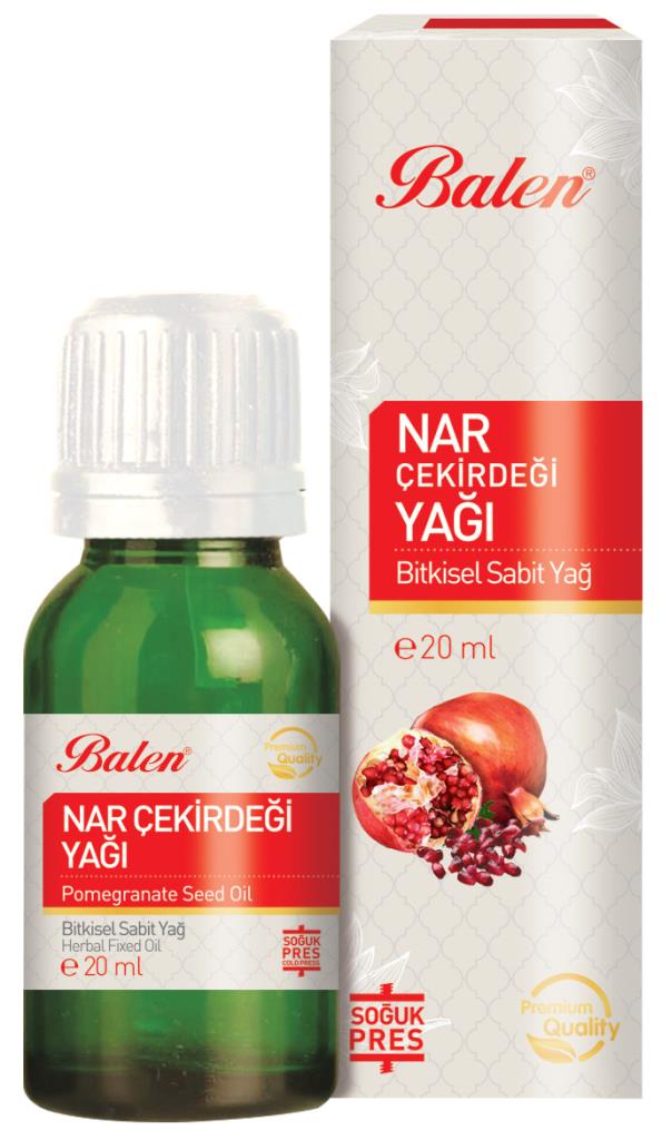OUTLET Balen Nar Çekirdegi Yagi 20 ml Soguk Pres SKT 2025-10-30 İADESİ YOKTUR