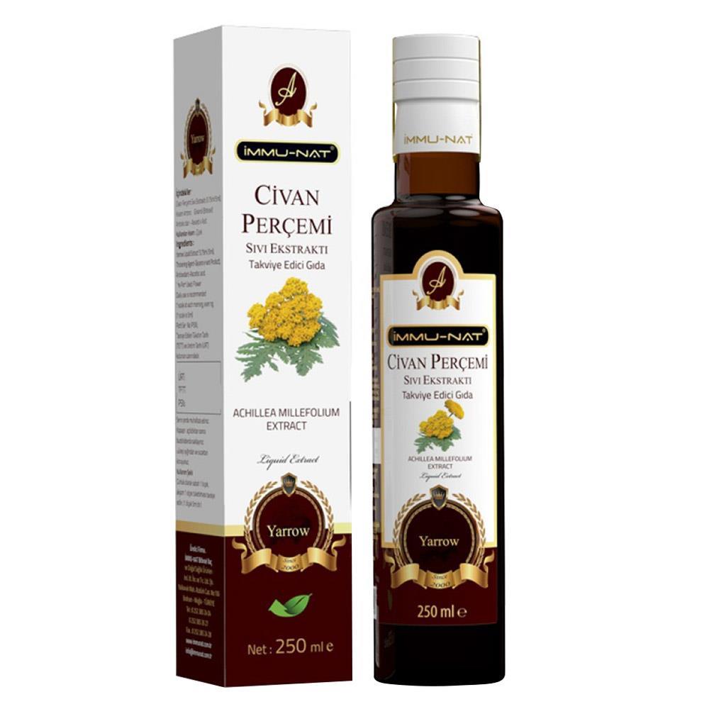 OUTLET Immunat Civanperçemi Ekstrakti 250 ml Immu-Nat SKT 2025-07-31 İADESİ YOKTUR