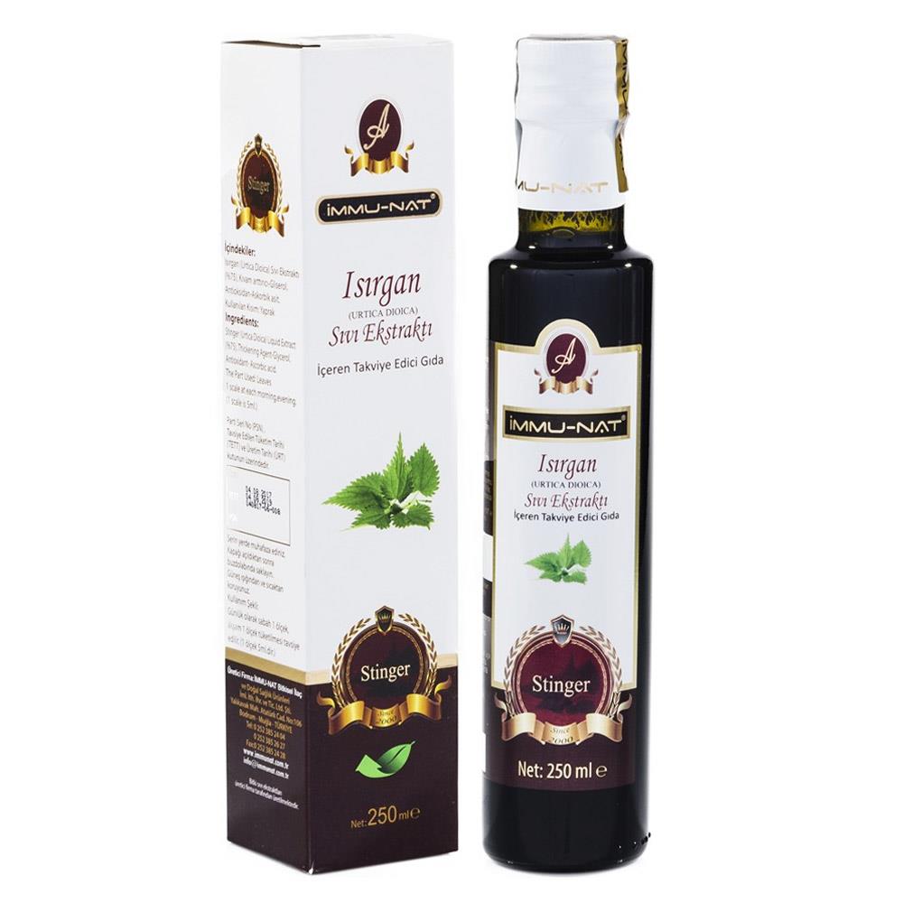 OUTLET Immunat Isirgan Ekstrakti 250 ml Immu-Nat SKT 2025-08-31 İADESİ YOKTUR