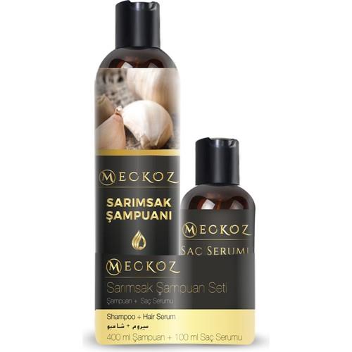 OUTLET Meckoz Sarimsak Sampuan Seti (400 ml Sampuan + 100 ml Saç Serumu) SKT 2025-05-30 İADESİ YOKTUR