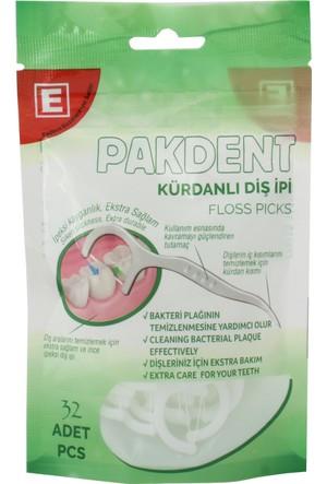 Pakdent Kürdanlı Diş İpi 32 Adet