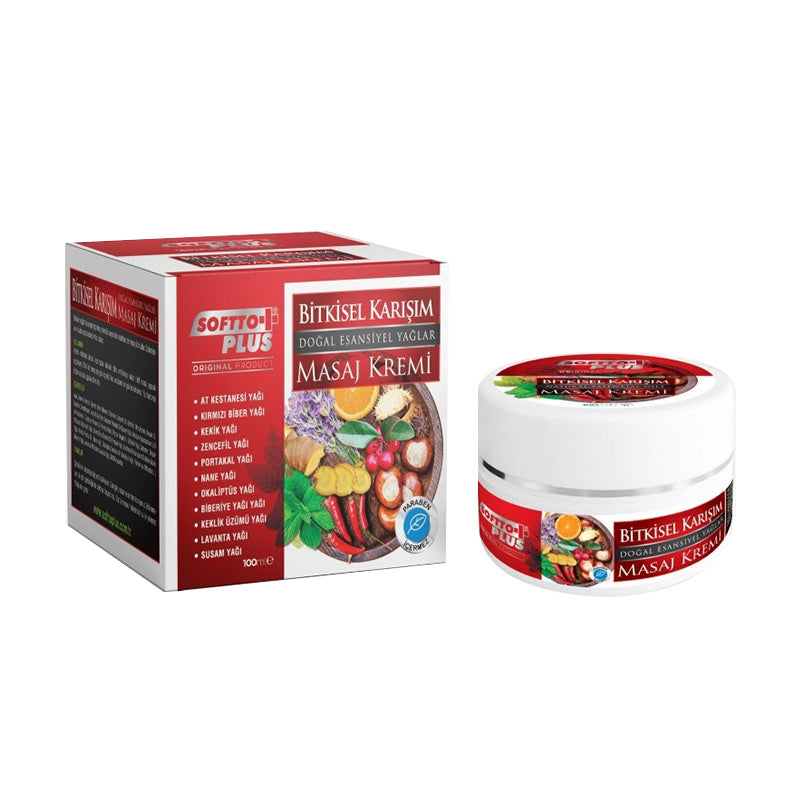 Softto Plus Bitkisel Karışım Masaj Kremi 100 ml