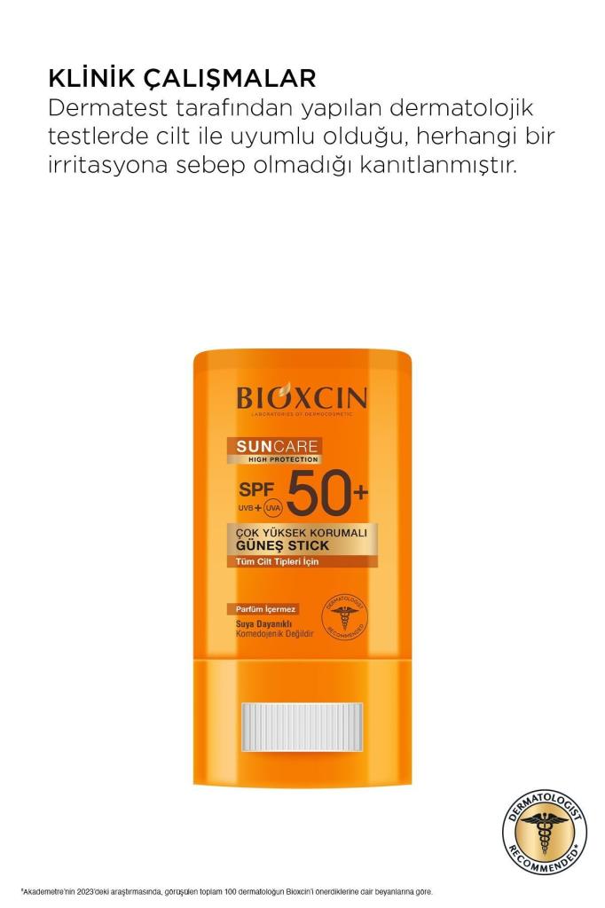 Bıoxcın Sun Care Stick SPF 50 Hassas Bölgeler İçin Yüksek Korumalı Güneş Kremi Stick