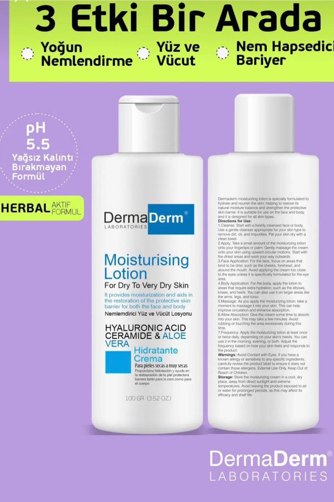Dermaderm Ultra Nemlendirici Ato Yüz ve Vücut Losyon 100 ml
