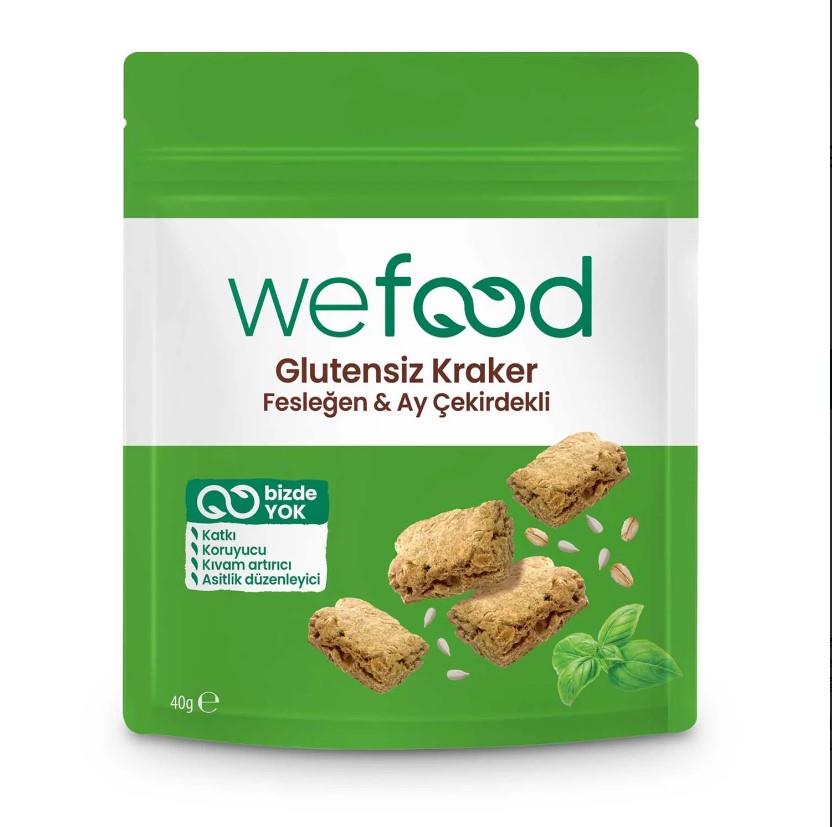 Wefood Glutensiz Fesleğenli Ayçekirdekli Kraker 40 Gr