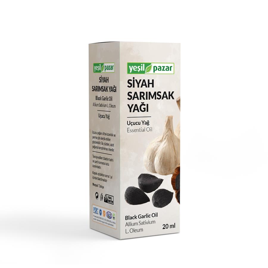 Yeşil Pazar Siyah Sarımsak Yağı 20 Ml