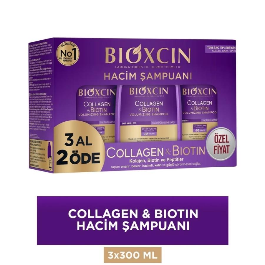 Bioxcin Collagen Biotin Hacim Şampuanı 300 Ml 3 Al 2 Öde