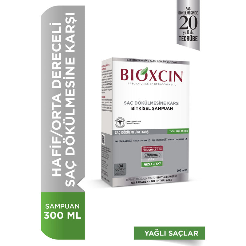 Bioxcin Klasik Saç Dökülmesine Karşı Şampuan 300 ml (Yağlı Saçlar)