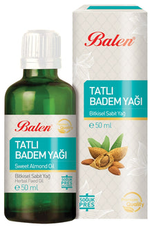 Balen Tatlı Badem Yağı 50 ml Soğuk Pres