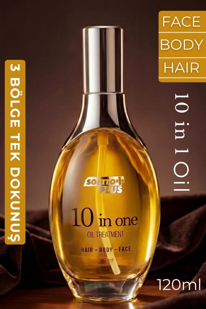 Softto Plus 10 in One Yağ Saç Vücut ve Yüz Bakım Yağı 120 ml