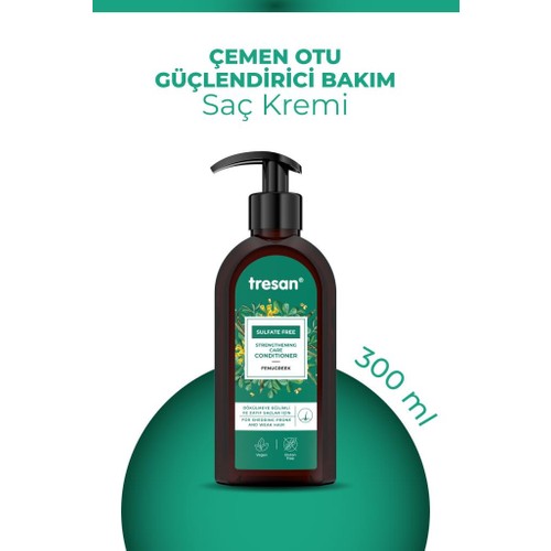 Tresan Çemen Otu Güçlendirici Sülfatsız Bakım Saç Kremi 300 ml