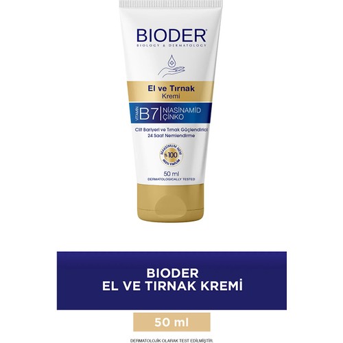 Bioder Vitamin B7 El Ve Tırnak Kremi 50 ml