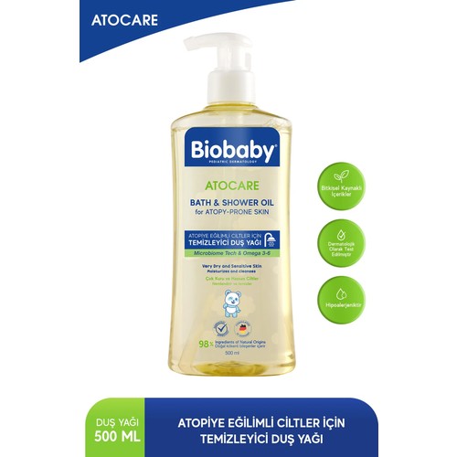 Biobaby Atocare Temizleyici Duş Yağı 500 ml